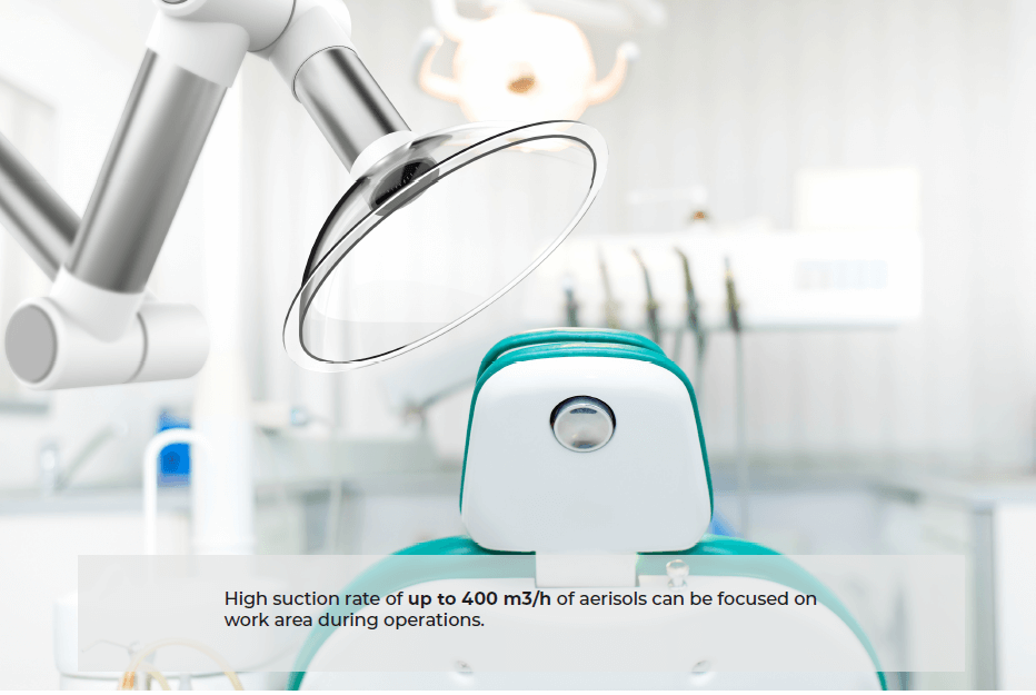 Dental air purifier removes the aerosols, bacteria and ...