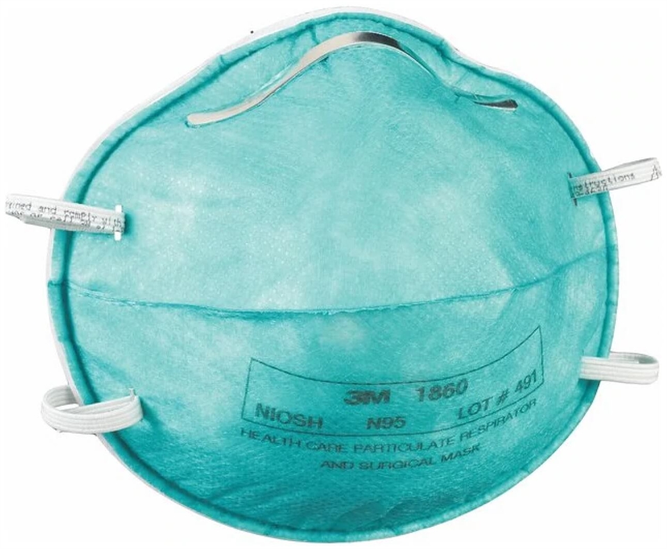 Surgical N95 respirator mask provides the highest level of protection and filters 95% of airborne bacteria