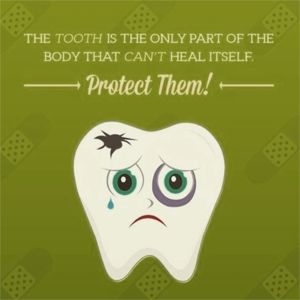Teeth cannot heal itself